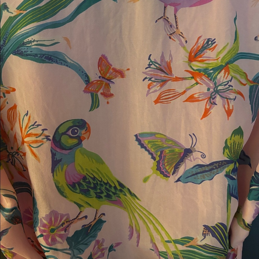 Banjanan Multicolor Floral silk blouse - Picture 4 of 6